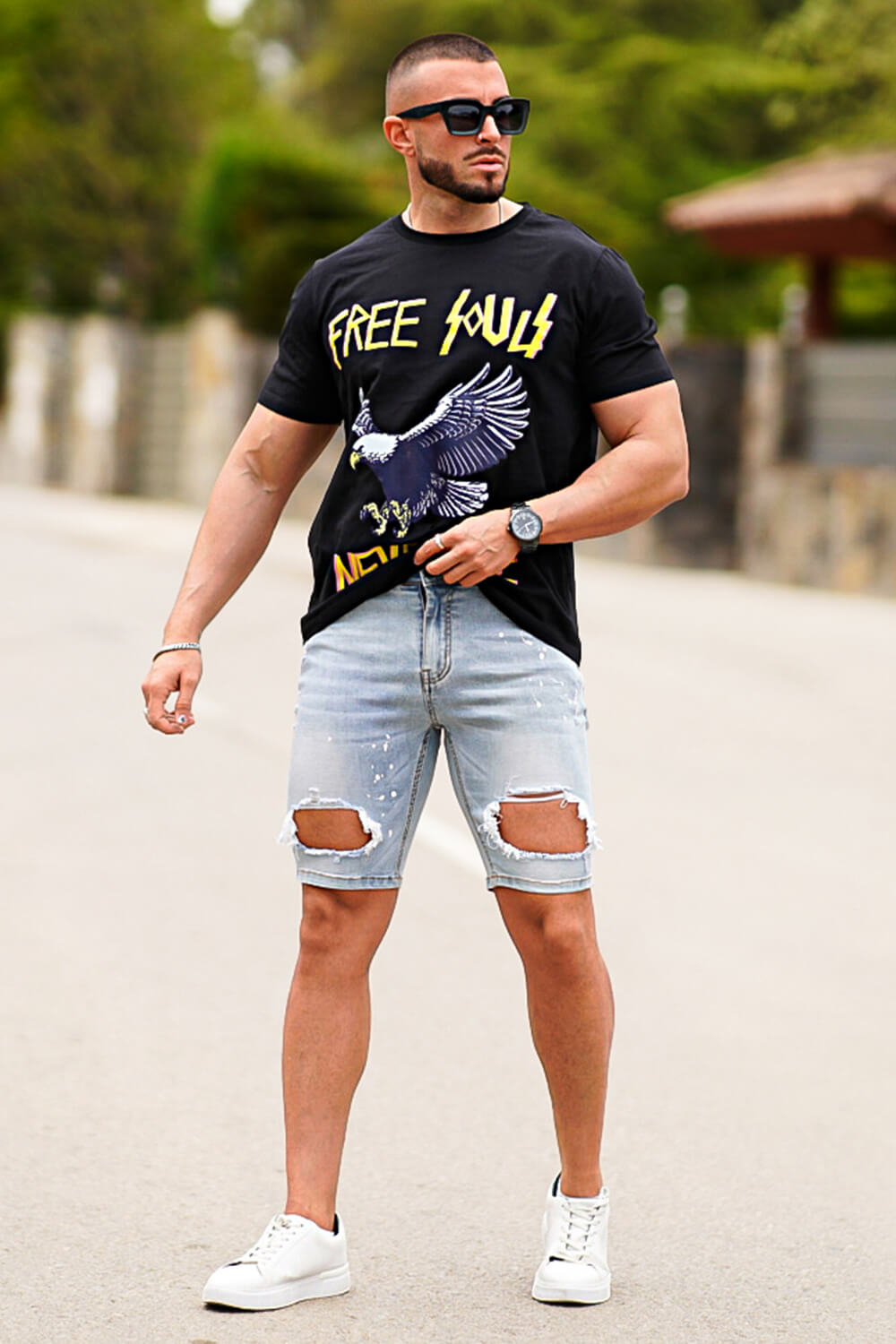 Urban Style Ripped Denim Shorts