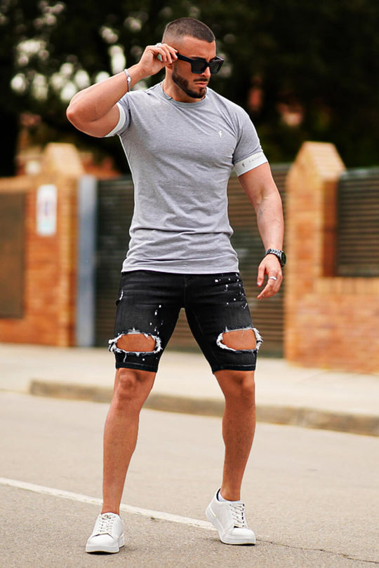 Ripped Denim Shorts - Urban Edge