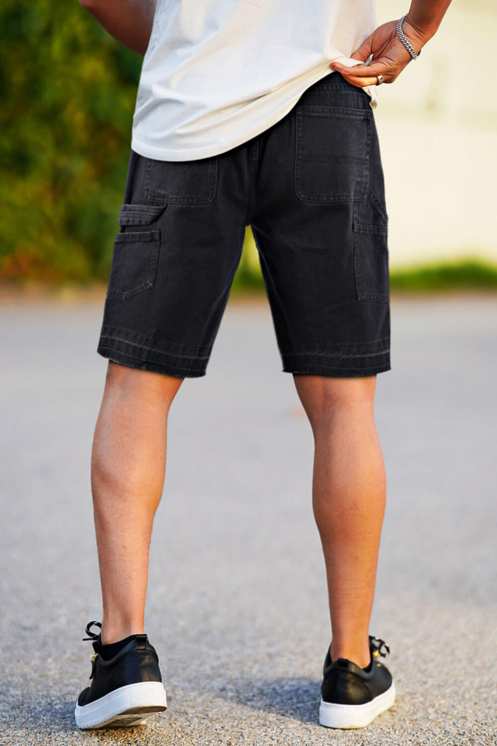 Essential Black Denim Shorts - Midnight Black