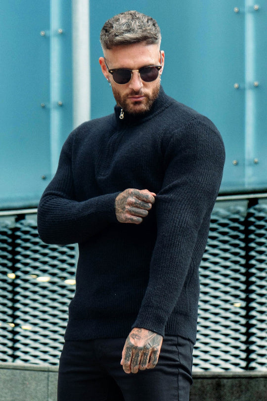 Men's Casual Sweater - Half Turtleneck