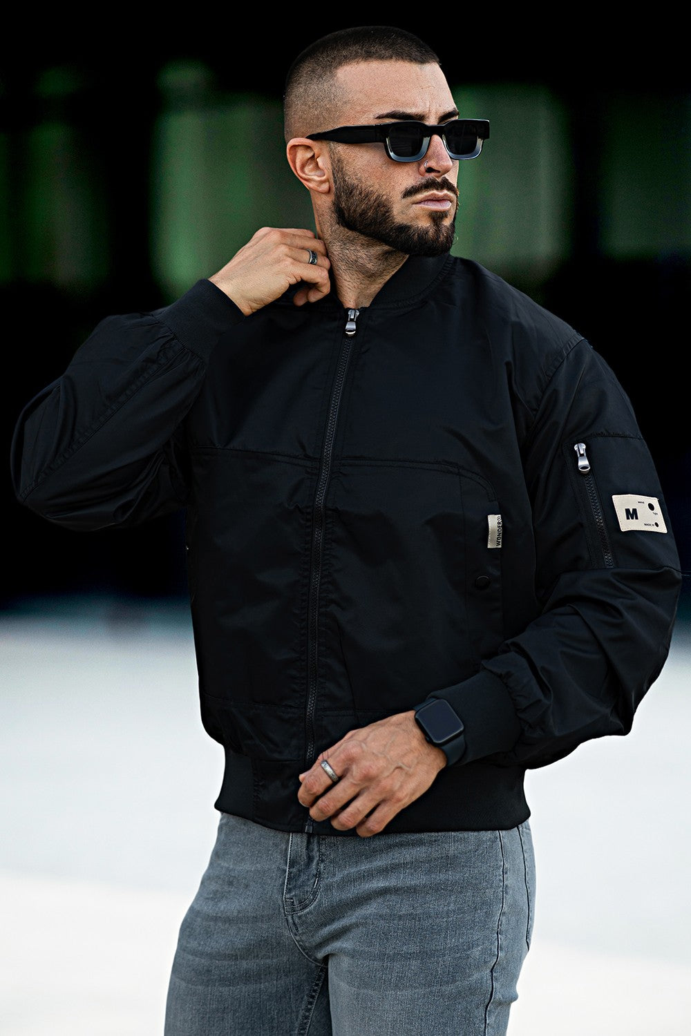 Men's Bomber Jacket - Black