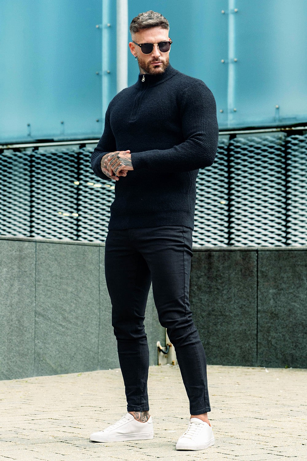 Men's Casual Sweater - Half Turtleneck