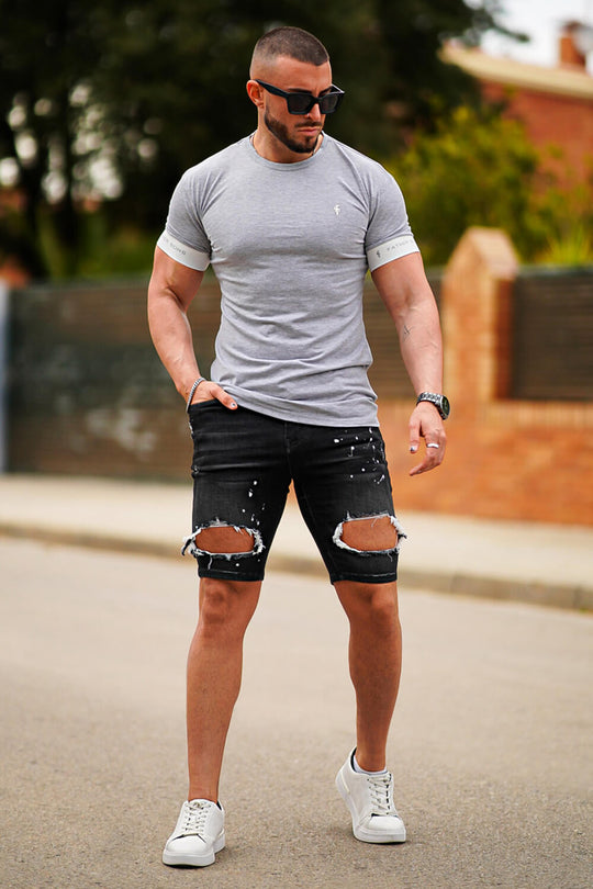 Ripped Denim Shorts - Urban Edge