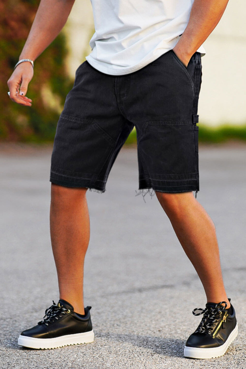 Essential Black Denim Shorts - Midnight Black