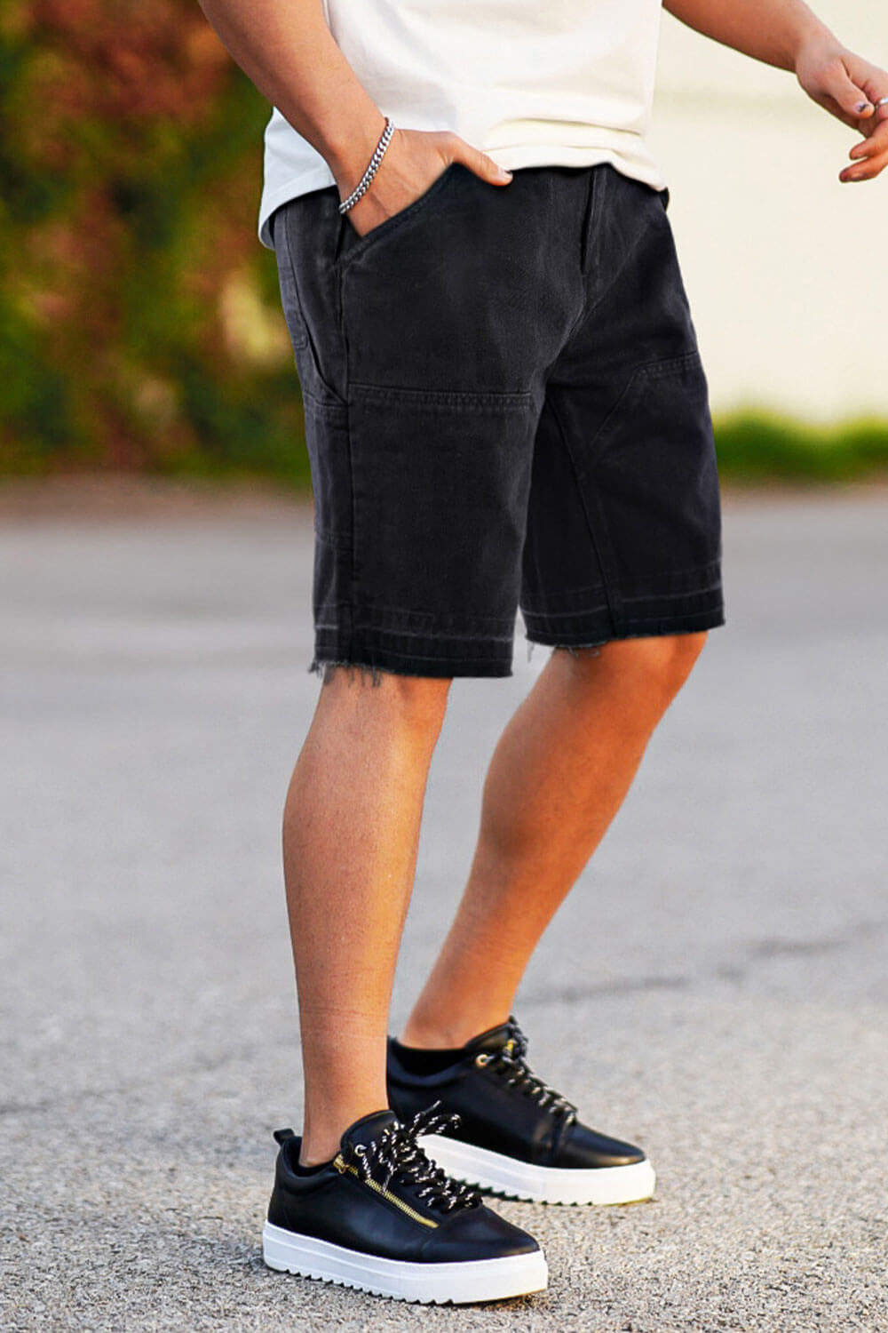 Essential Black Denim Shorts - Midnight Black