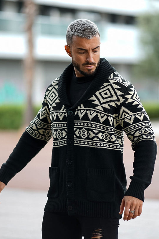 Men's Shawl Collar Cardigan Sweater