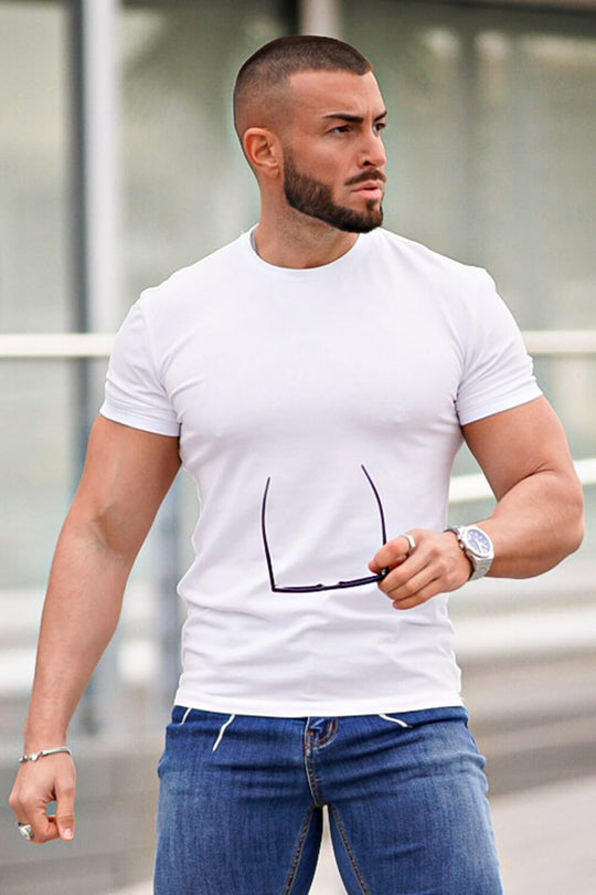 Men's Crew Neck T-Shirt - Pure White