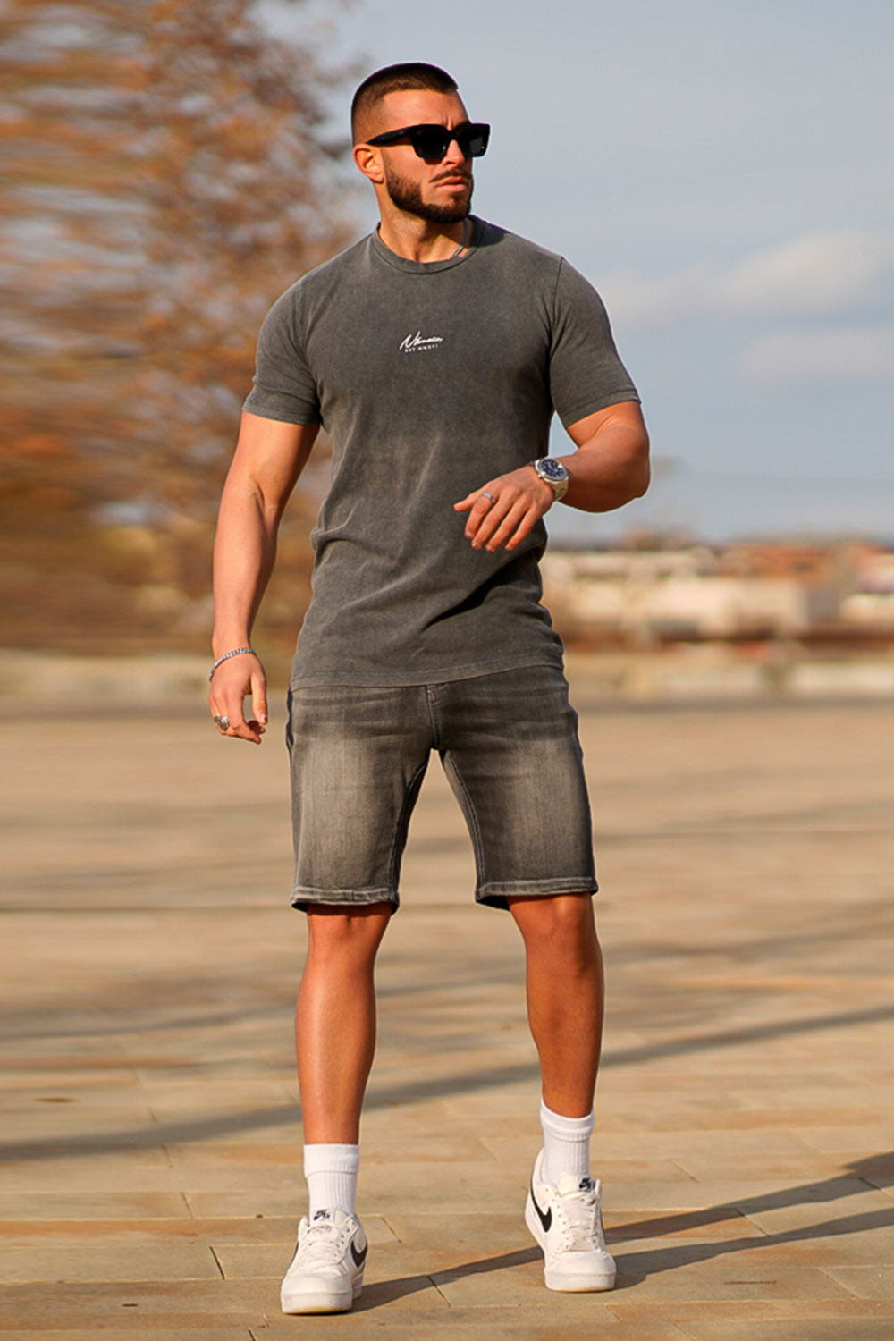 Denim Shorts - Urban Gray