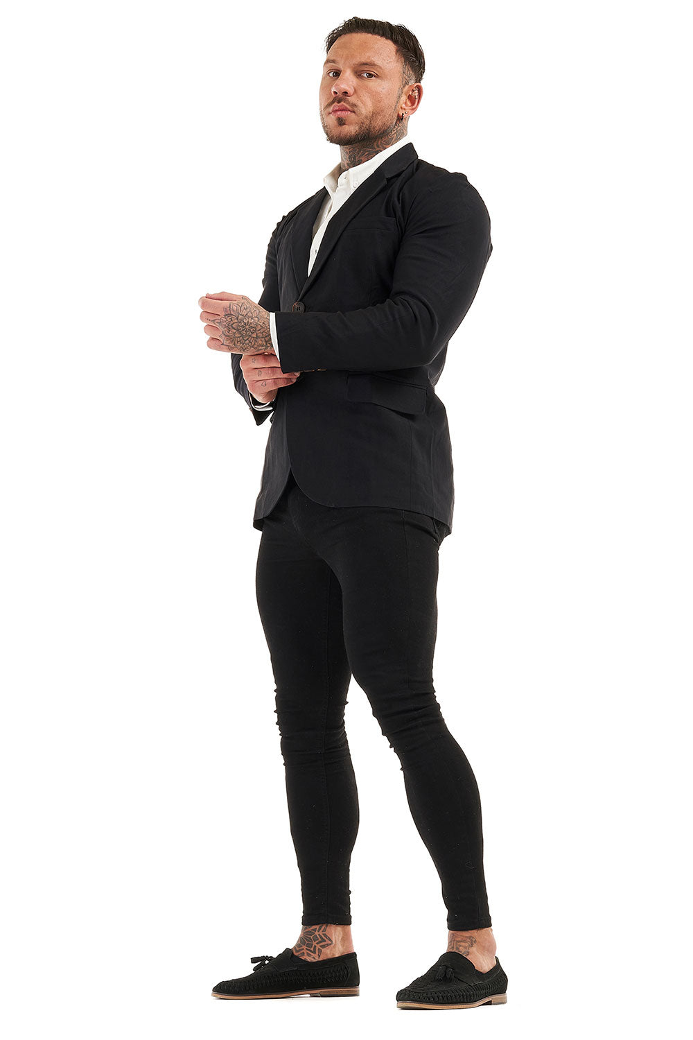 Classic Men's Fashion Black Suit Jacket: Timeless Elegance