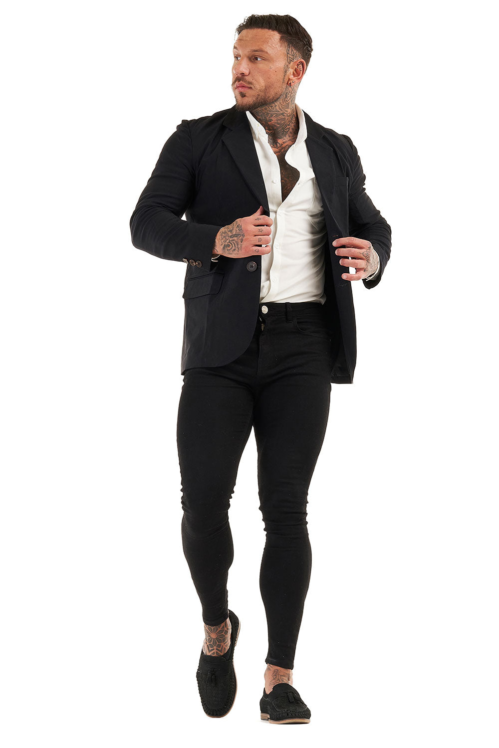 Classic Men's Fashion Black Suit Jacket: Timeless Elegance