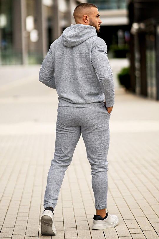 Men Hoodie Set - Grey