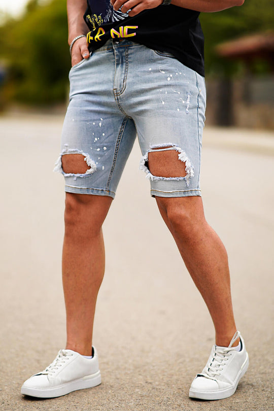 Urban Style Ripped Denim Shorts