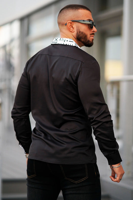 Men's Long Sleeve Shirt - Black