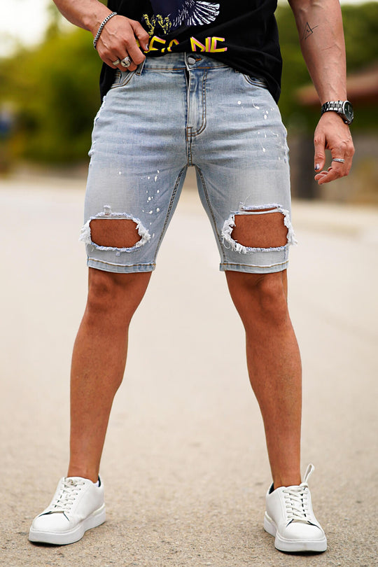 Urban Style Ripped Denim Shorts