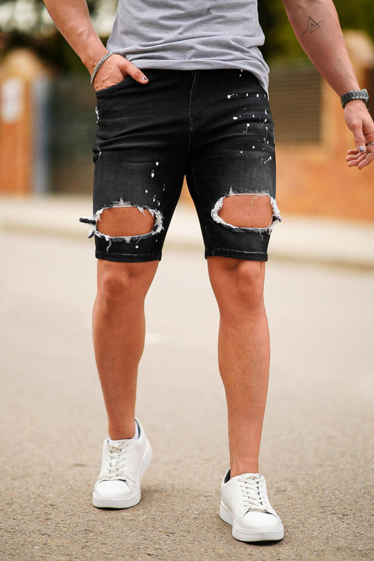 Ripped Denim Shorts - Urban Edge