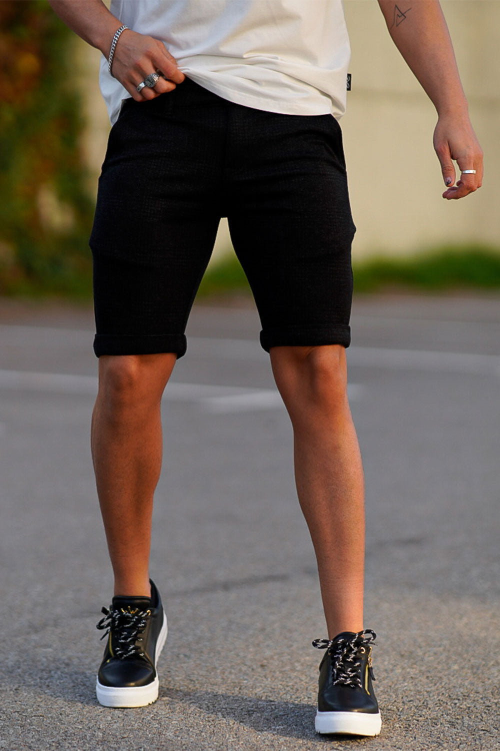 Metro Denim Shorts - Urban Black