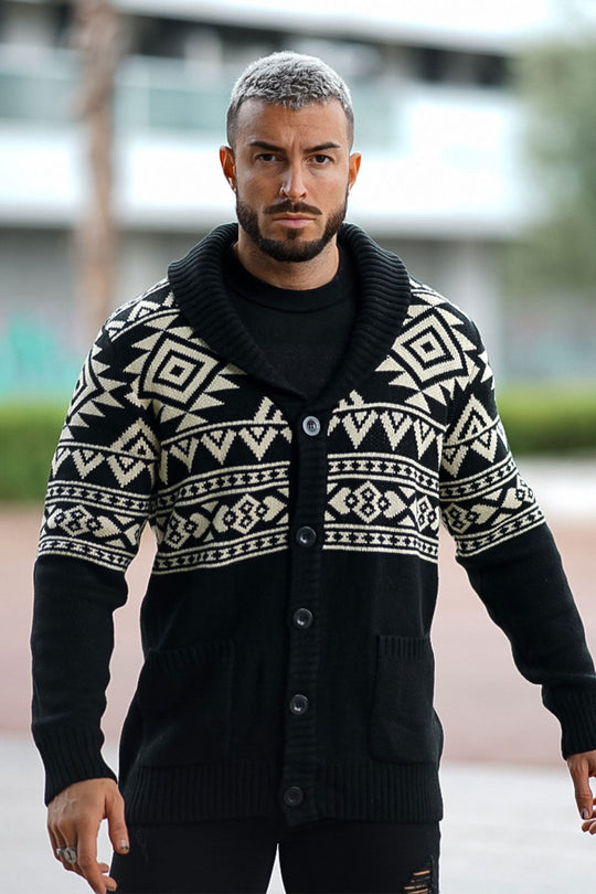 Men's Shawl Collar Cardigan Sweater