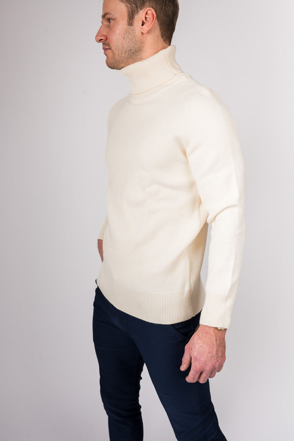 Giorgio's Turtleneck Sweater - White