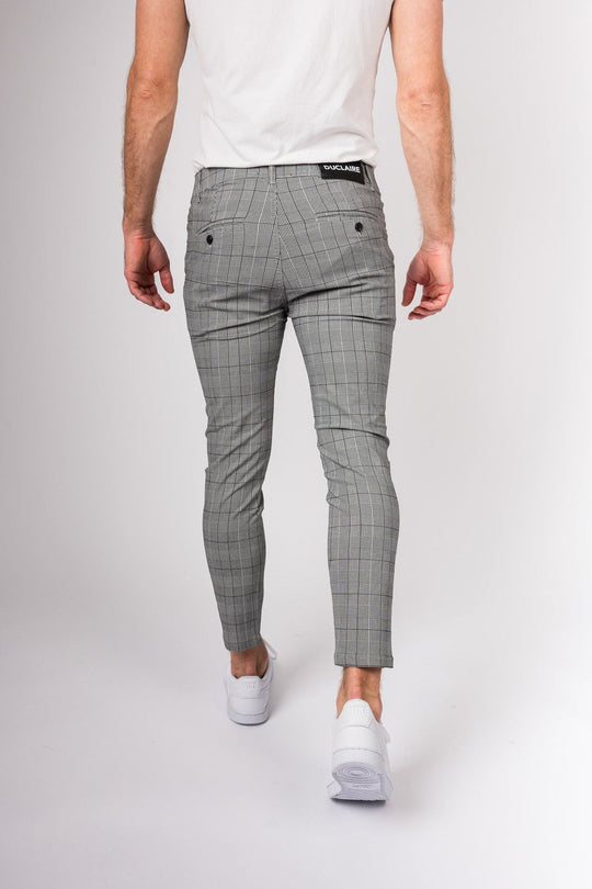 Luciano Chinos - Gray with square pattern