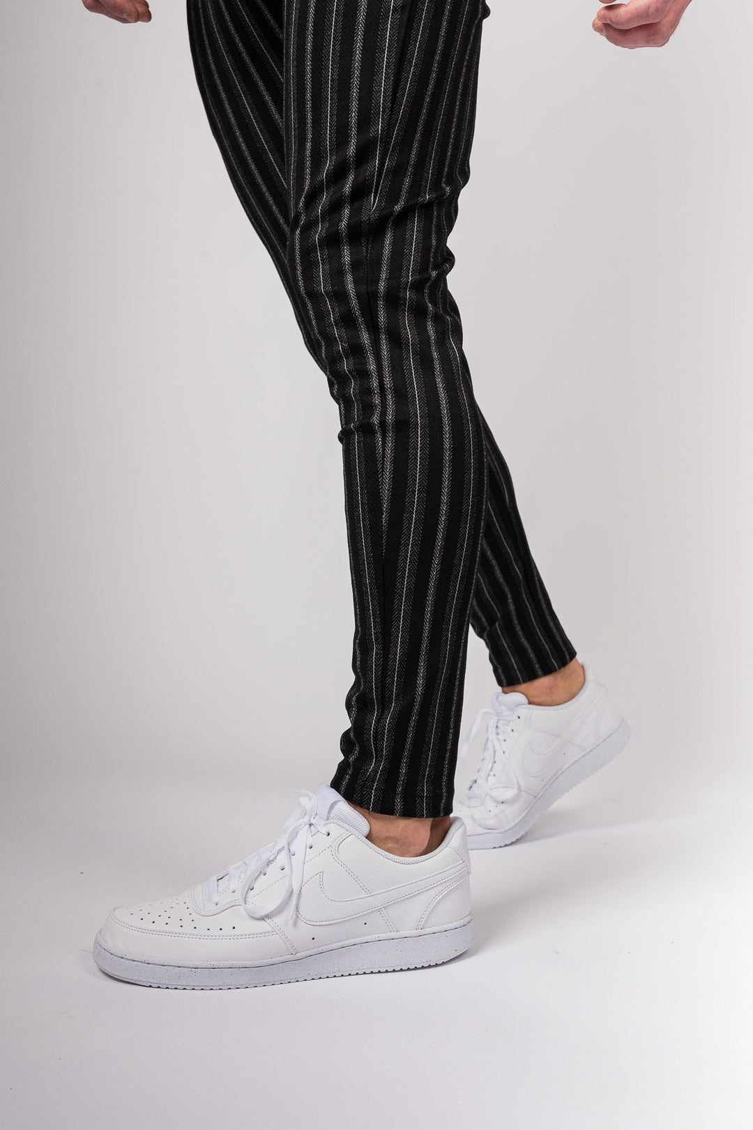 Metro Streamline Chinos - Black with lines