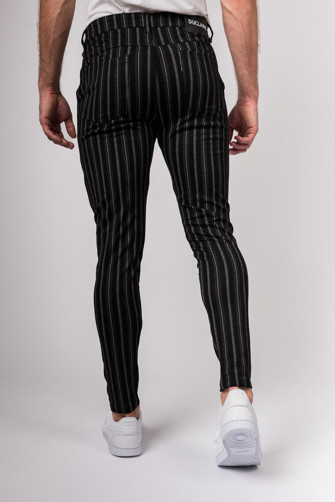 Metro Streamline Chinos - Black with lines