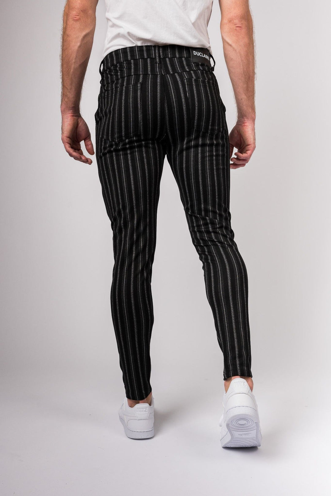 Metro Streamline Chinos - Black with lines