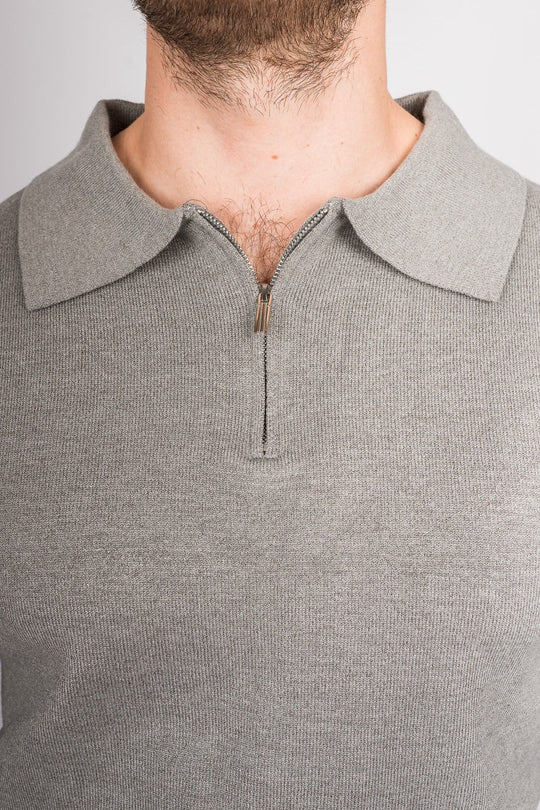 Crestline Modern Zip Sweater - Gray