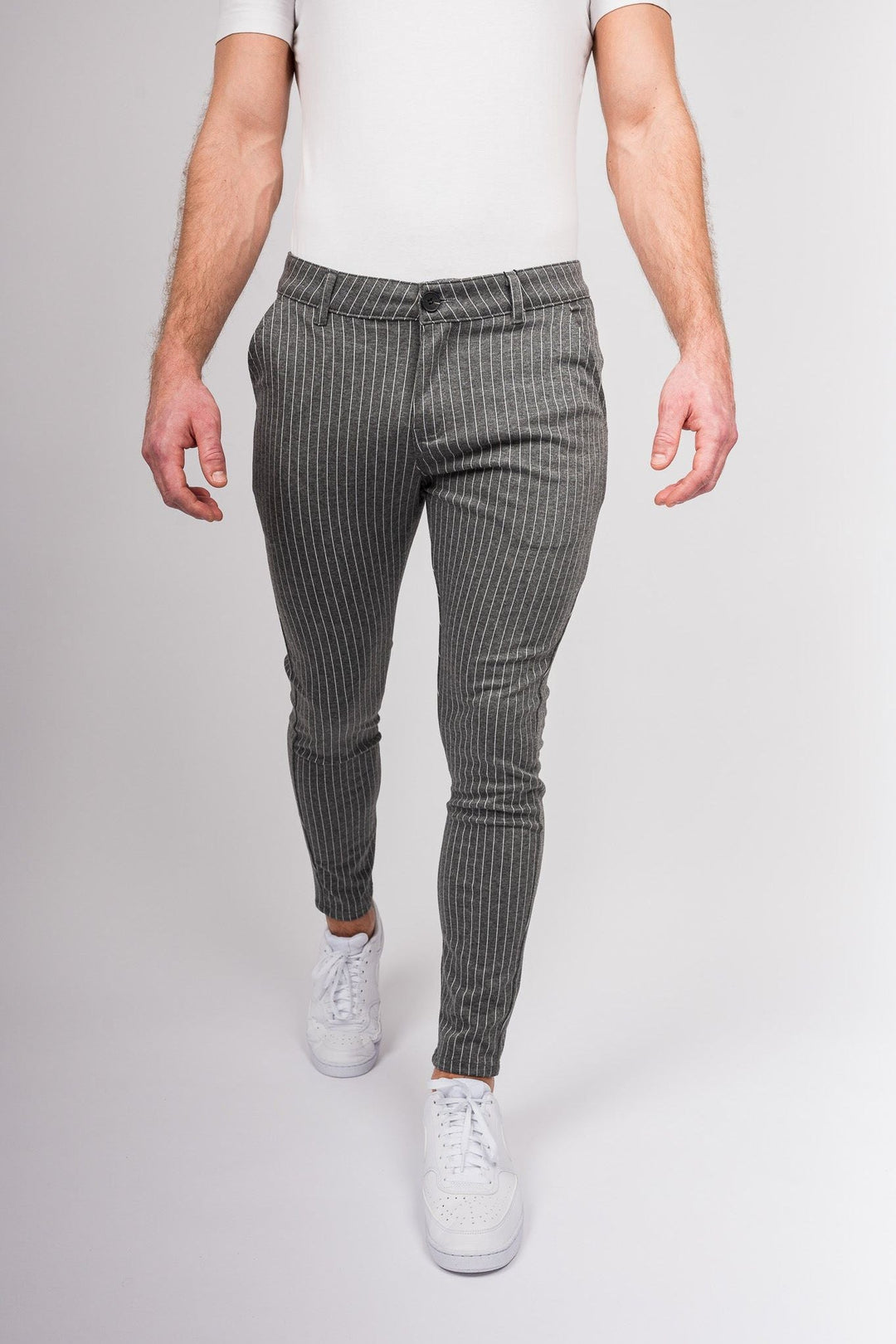 Metro Streamline Chinos - Gray with lines